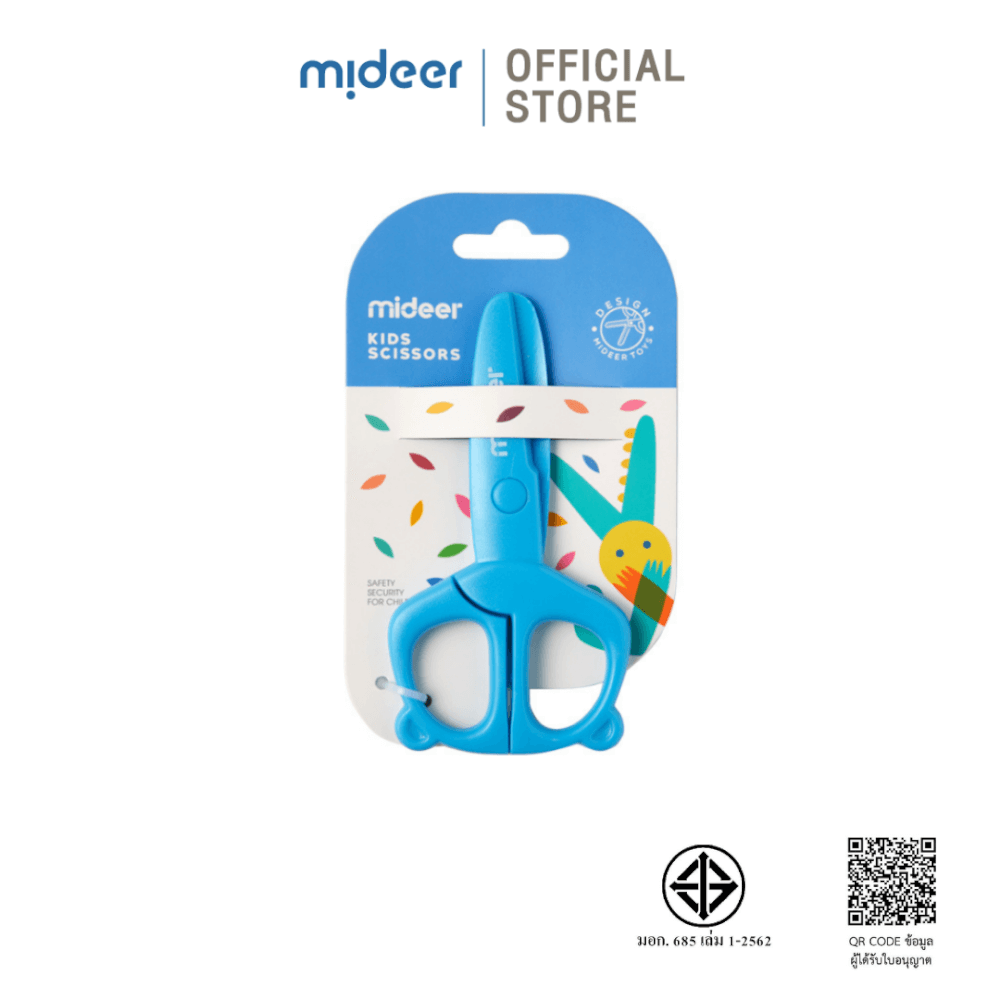กรรไกรสำหรับเด็ก-สีฟ้า มิเดียร์ MD6123 MIDEER